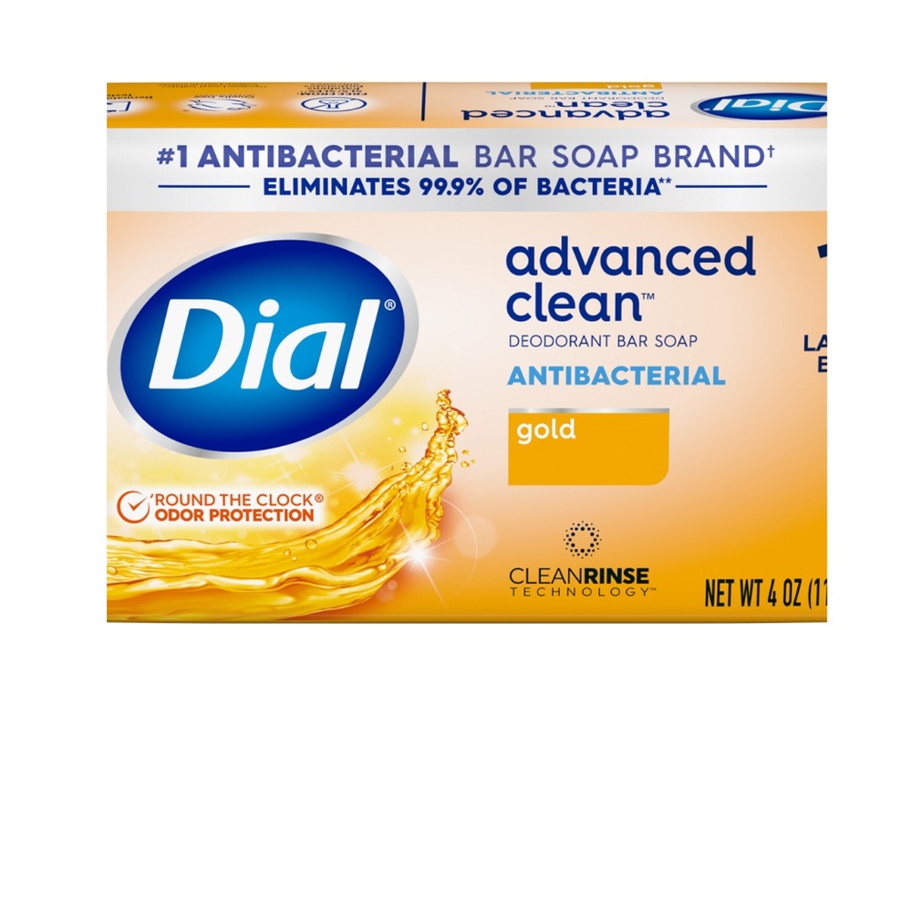 Dial Advanced Clean Antibacterial Deodorant Bar Soap - Gold